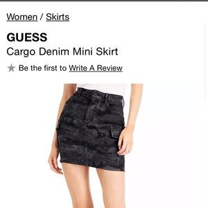 Guess Women’s Mini Denim Cargo Skirt Size Large